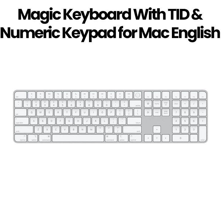 Apple Magic Keyboard with Touch ID and Numeric Keypad for Mac Computers - White | MK2C3LB/A