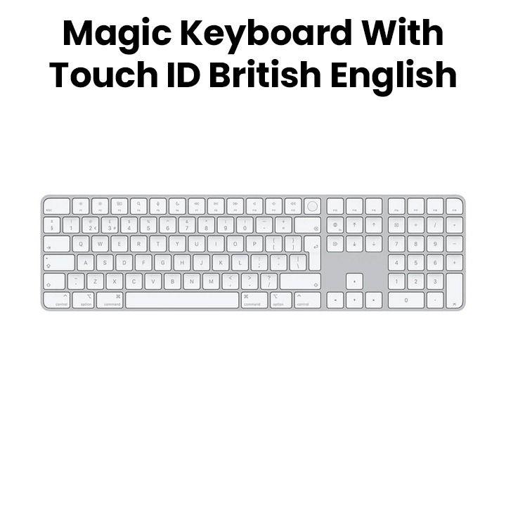 Apple Magic Keyboard with Touch ID and Numeric Keypad for Mac Computers with Apple Silicon - British English | MK2A3LL/A