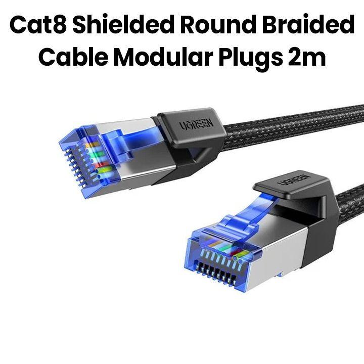 UGREEN Cat 8 Shielded Round Braided Cable Modular Plugs 2M | UG-CBL-CAT8-NW153-2M