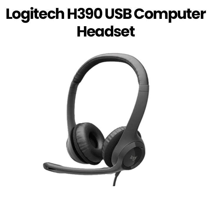 Buy Logitech H390 USB Computer Wired Headset Black Online in Qatar