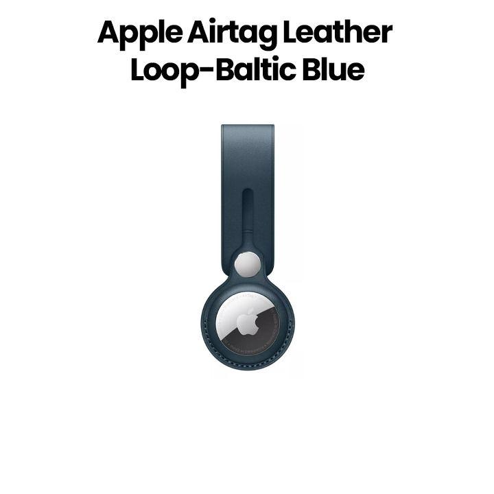 Apple Airtag Leather Loop - Baltic Blue