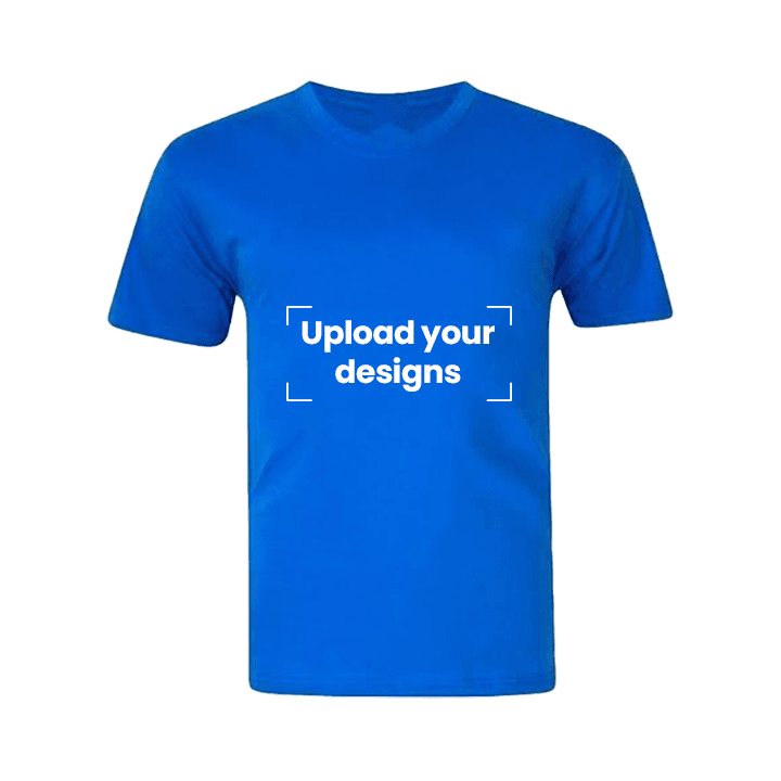 Royal Blue T-Shirt Printed with Your Personalized Design