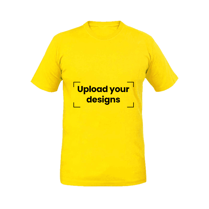 Yellow T-Shirt Printed with Your Personalized Design