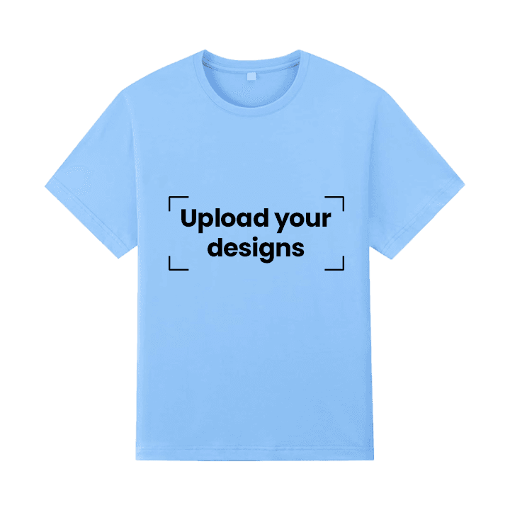 Sky Blue T-Shirt Printed With Your Personalized Design