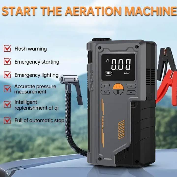 NINGBO Jump Starter Power + Inflation Machine - Black | T-700