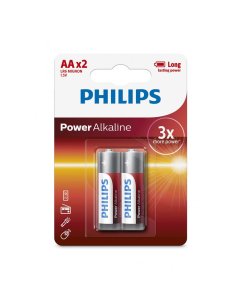 Philips Power Alkaline Battery AA x 2pcs (LR6P2B/97)