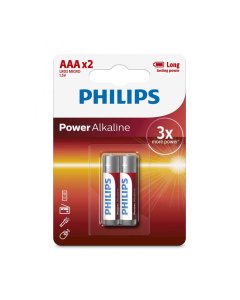 Philips Power Alkaline Battery AAA x 2pcs (LR03P2B/97)
