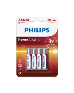 Philips Power Alkaline Battery AAA x 4pcs (LR03P4B/97)