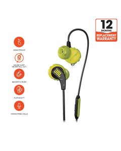 JBL Endurance Run Sweat-Proof Sports in-Ear Headphones with One-Button Remote and Microphone - Black Lime