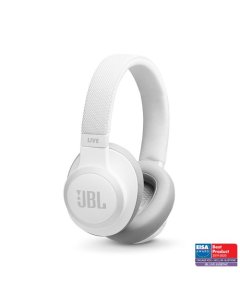 JBL LIVE 650BTNC Wireless Over-Ear Noise-Cancelling Headphones - White
