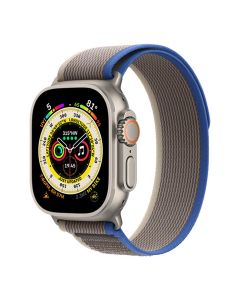 Apple Watch Ultra 49MM GPS + Cellular Titanium Case with Blue/Gray Trail Loop (MNHL3AE/A)