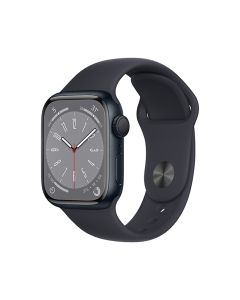 Apple Watch Series 8 GPS, 41mm Midnight Aluminium Case with Midnight Sport Band - Regular (MNU73)
