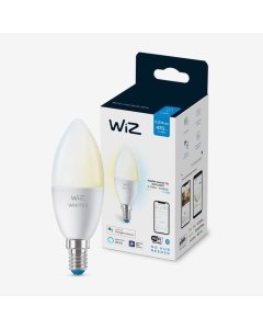 Signify Wiz Wi-Fi 40W Candle Bulb C37 E14 927-65 TW