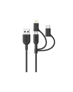 Anker A8436 Cable 3-In-1 USB-A To Micro/Type-C/Lightning