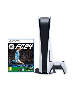 [BUNDLE] SONY PS5 PlayStation 5 CFI-1216A 825GB SSD Disc Edition Gaming Console + PPSA-13385 EA Sports FC24 PLAYSTATION 5 CD Game Bundle