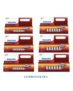 (SAVERS PACK OF 6) Philips LR03P12B/97 x 3 Packs + Philips LR6P12B/97 x 3 packs