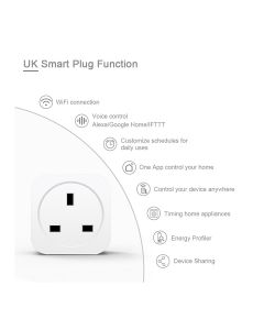 Wink M43 Smart Plug UK Plug With Energy Monitoring Color White M43SMARTPLUGEM