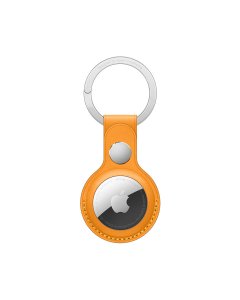Apple Airtag Leather Key Ring - California Poppy