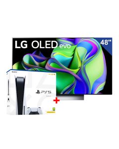 LG OLED48C36LA 48-Inch OLED TV + Sony PS5 (CFI-1216a) Disc Version Bundle