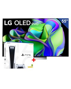LG OLED55C36LA 55-Inch OLED TV + Sony PS5 (CFI-1216a) Disc Version Bundle