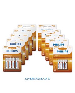 (SAVERS PACK OF 10) Philips R6L4B/97 x 5packs + Philips R03L4B/97 x 5packs