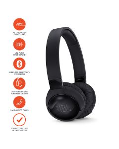 JBL TUNE 600BTNC Wireless, on-ear, active noise-cancelling headphones - Black