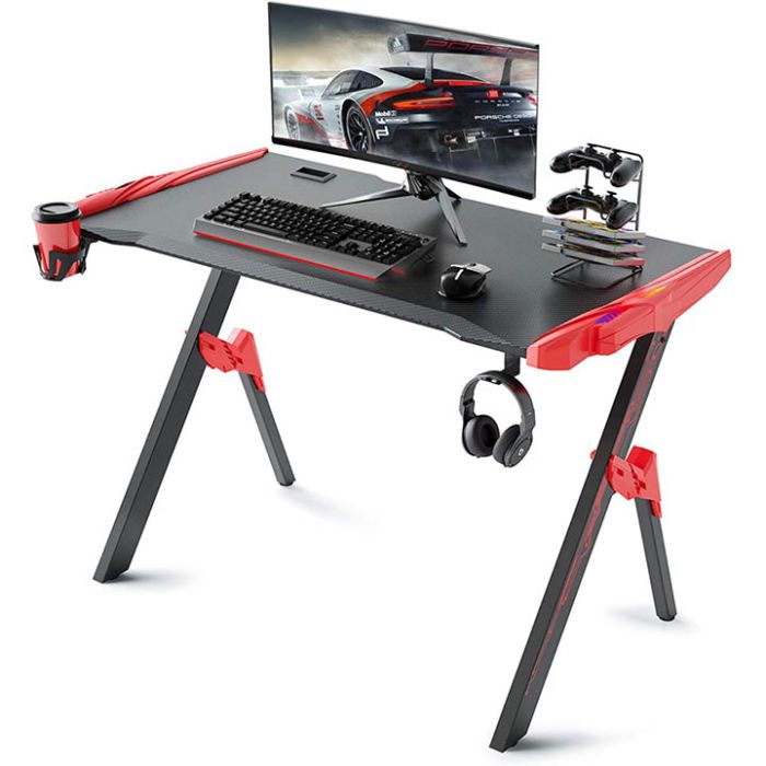 Buy GalaxHero GH-D-003 RGB Gaming Desk - Red | Jumbo Souq