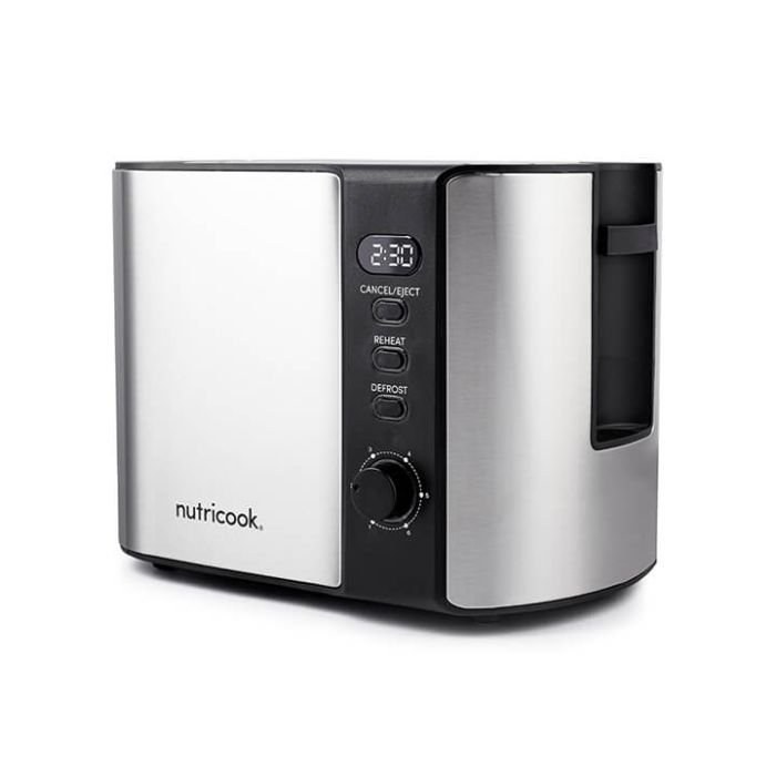 Nutricook Digital 2-Slice Toaster with LED Display, Stainless