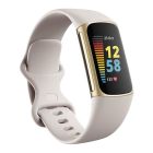 Fitbit Charge 5 Advanced Fitness & Health Tracker Smart Watch - Lunar White/Soft Gold Stainless Steel