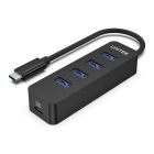 UNITEK uHUB Q4 4 Ports Powered USB-C Hub with USB-C Power Port (H1117B)