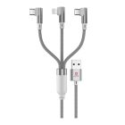 Swiss Military USB To 3-in-1 2Mtr Braided Cable - White (SM-CB-3IN1-WHI)
