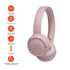 JBL Tune 500BT Powerful Bass Wireless On-Ear Headphones with Mic - Pink
