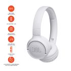 JBL Tune 500BT Powerful Bass Wireless On-Ear Headphones with Mic - White