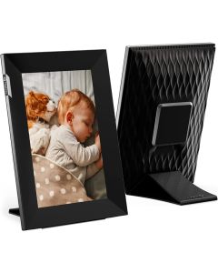 NIXPLAY 8-Inch Touch Screen Smart Digital Picture Frame with WiFi (W08K) - Black/Gold (B09X4K6CYL)