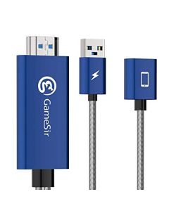 GameSir GTV 100 Display Adapter Cable from iOS to HDMI - Blue