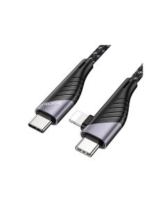 Hoco U95 2-In-1 Freeway PD Charging Data Cable (Type-C To Type-C/Lightning)