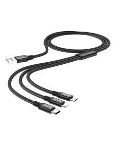 Hoco X14 3-In-1 Times Speed Charging Cable Lightning+Micro+Type-C