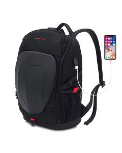 Kingslong Hard Shell Laptop Backpack 17-inch with USB Port - Black