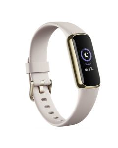 Fitbit Luxe Fitness and Wellness Tracker One Size Fitness Band - Soft Gold/White