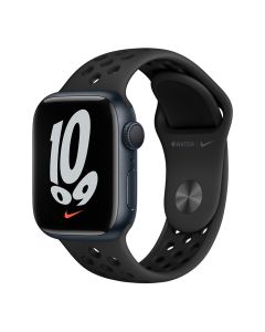 Apple Watch Nike Series 7 GPS, 41mm Midnight Aluminium Case with Anthracite/Black Nike Sport Band - Regular(MKN43AE/A)