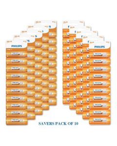 (SAVERS PACK OF 10) Philips R03L10S/97 x 5Packs + Philips R6L10S/97 x 5 packs