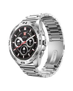 Swiss Military Dom Smart Watch With Metal Strap Silver (SM-WCH-DOM1-M-SIL)
