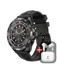  Swiss Military Dom Smart Watch Black +  Swiss Military Victor Earphones Bundle