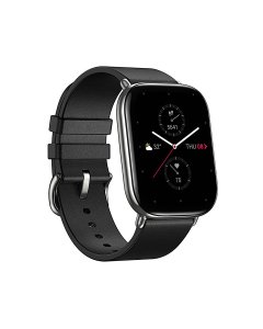 Zepp SQUARE with Leather Strap Smart Watch - Polar Night Black