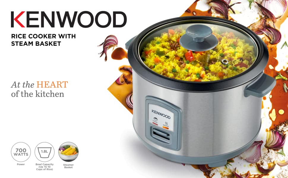 Buy Kenwood Rice Cooker 1.8Ltrs 700W (RCM45.000SS) Jumbo Souq